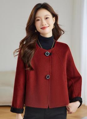 短款毛外套女2ZLAN253324今年新款羊秋冬小个子高级感0气质正呢肩