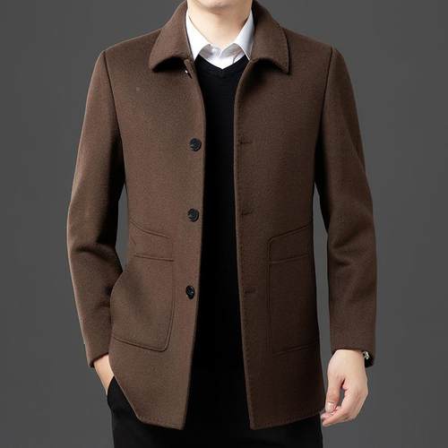 双面羊爸爸外男套秋5581-PP冬新款加厚脱卸羽绒内胆翻可领夹克中