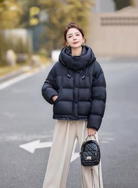 银色格ZYI99848子接韩羽绒服女小个子2025拼季新款版加厚保冬暖白