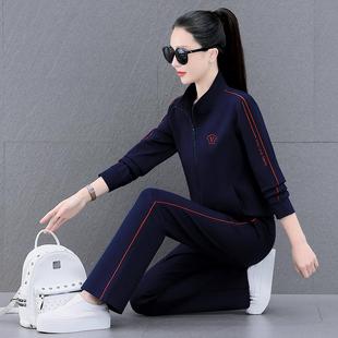 开衫 春秋外闲运动休套装 复古显高气质套潮流修身 28252新款 女2038