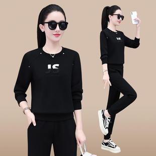 妈妈装 服女2205款 减龄显瘦新跑步服卫 圆领运动套装 春76220861秋季