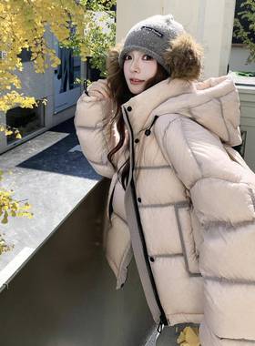 9新品色0白绒2B196-61粉羽绒服外鸭套