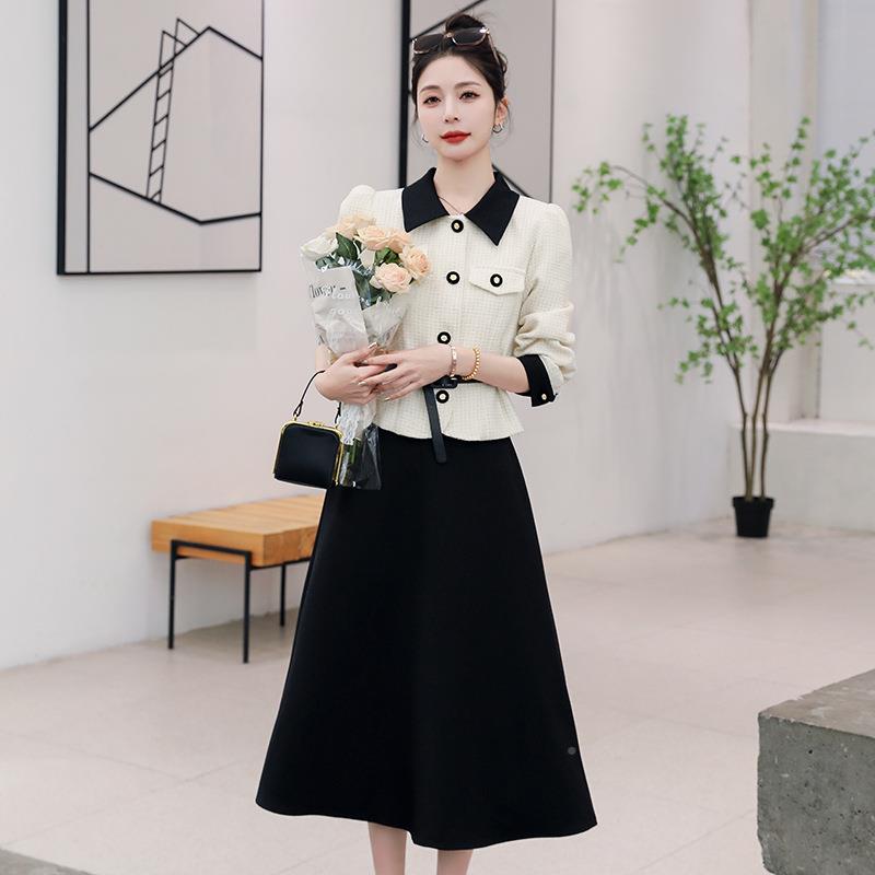 女套装春装秋POIO领外套女系收腰带洋气小个子减龄两件套HRHR-A2