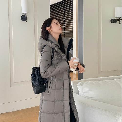 品牌正品冬季长款羽过膝到脚踝绒棉服外套69-715女厚棉超长加显瘦