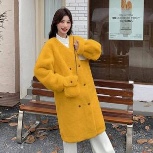 中长款大衣皮毛一体外女款2024套秋新爆款ZYI8857J高端洋气高款级