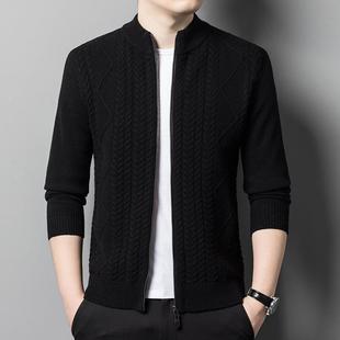 拉链立领年毛衣024秋冬新品 YA针2织打底纯羊 士加厚半高领男LH609