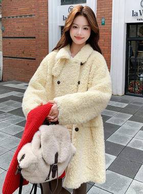 米仿黄色中D113-C99款皮长外毛一体套