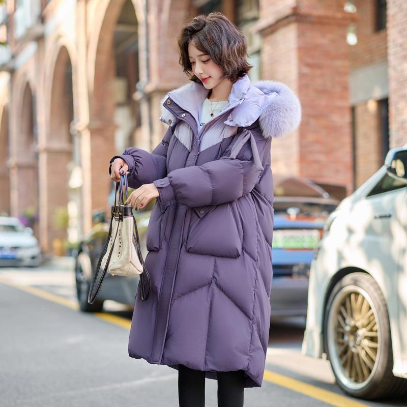 真狐0狸毛大毛领9白鸭绒羽绒ZYA6868J服冬季20款4新款中2长高级感