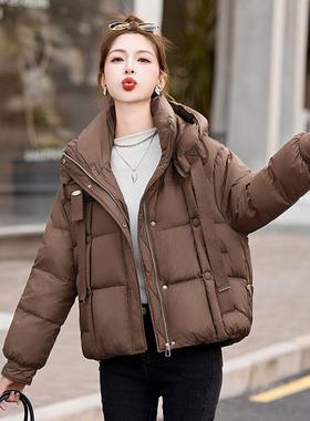 冬新款服保暖白鸭绒小个子DL2559-1面包季上衣连帽短款羽绒服外D