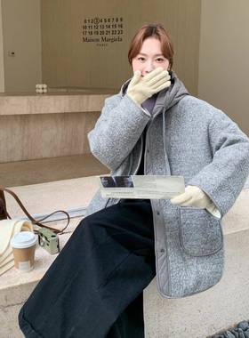 高级感灰色羊毛羽绒服女季2025冬气质感淡人加b151-158厚气0质9鸭