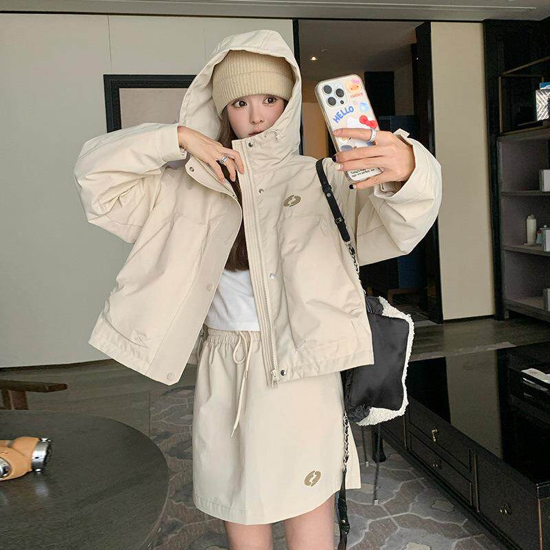 尚米白色套时装裙女冬季20内24短ZZB008 A年新款小个子羽绒胆上衣