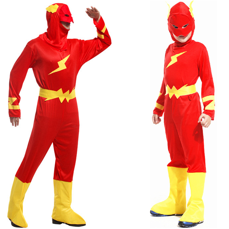 万圣节儿童演出服 美国队长cosplay服装幼儿英雄联盟闪电侠表演