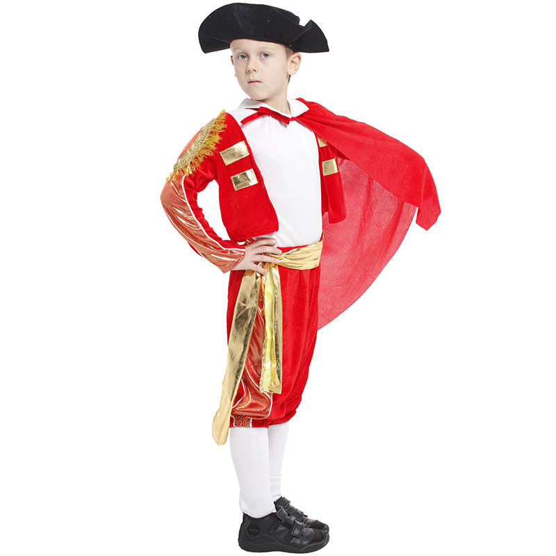 万圣节cosplay服装儿童斗牛士演出服幼儿园西班牙斗牛士表演服