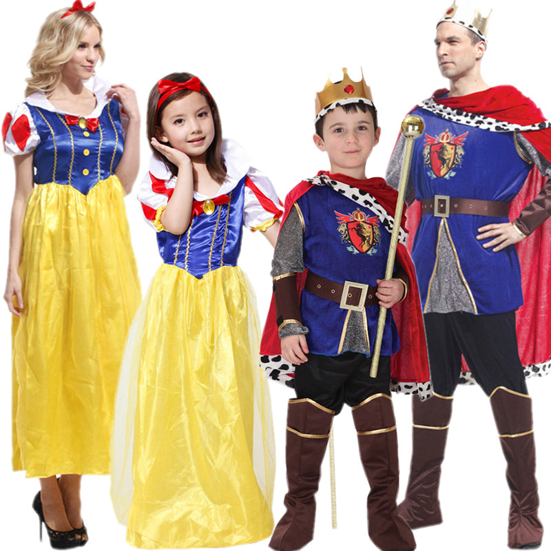 圣诞节cosplay服装儿童化妆舞会亲子装扮王子服公主裙国王衣服