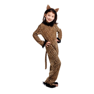 儿童cosplay黑猫豹女表演服
