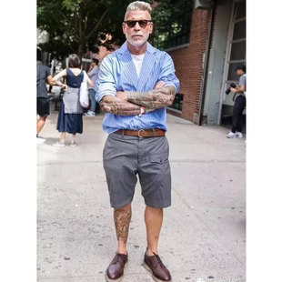 潮男大码 夏季 短裤 男欧美直同西装 肥胖子薄 宽松五分裤