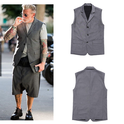 夏款夏西装修身夏天单排