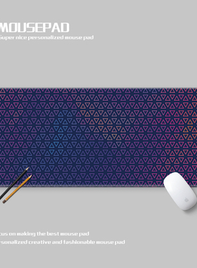 炫酷渐变三角六边形蜂窝鼠标垫超大电竞游戏防水垫angles deskmat
