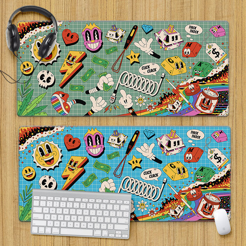GMK 键盘零件图标鼠标垫超大Rubberhose Keyboard Parts 电竞游戏
