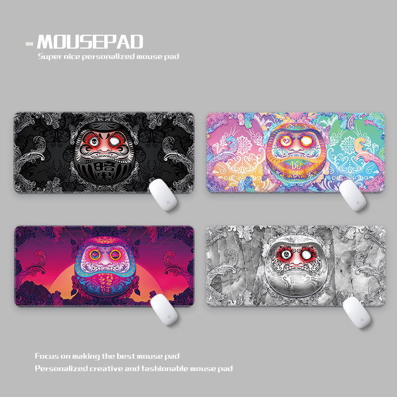 哥特式恐怖趣味达摩蛋鼠标垫超大防水加厚 Gothic daruma DeskMat