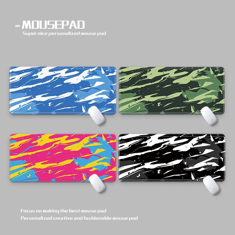 迷彩耐脏鼠标垫超大男生不规则图形电竞游戏丝滑垫 Camo deskmat