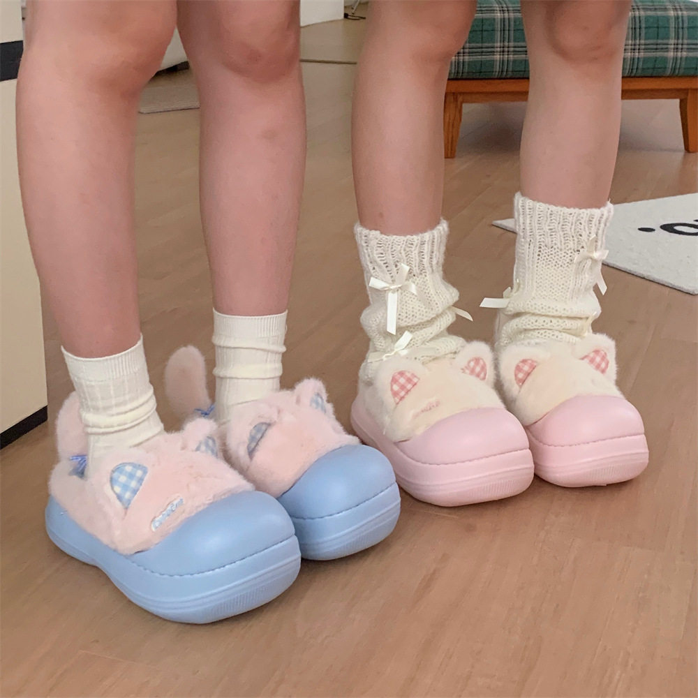 可爱软妹厚底软萌小猫保暖毛毛鞋女学生舒适冬季新款Lolita棉,女鞋,其他拖鞋,淘宝优惠券,粉丝福利购,淘宝优惠卷
