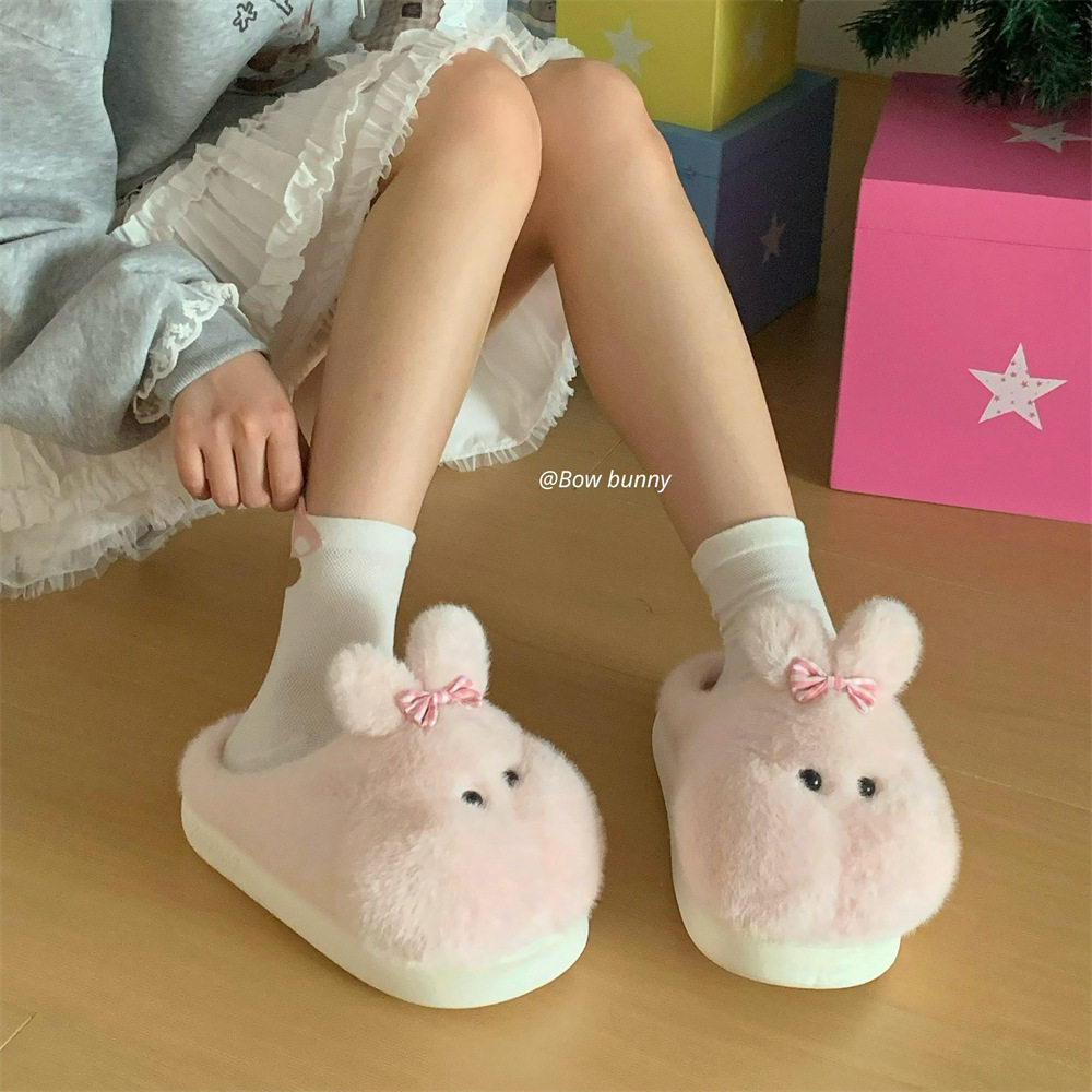 保暖软萌小肥兔学生棉拖鞋可爱居家心冬季新款ins毛毛鞋女士,女鞋,棉鞋,淘宝优惠券,粉丝福利购,淘宝优惠卷