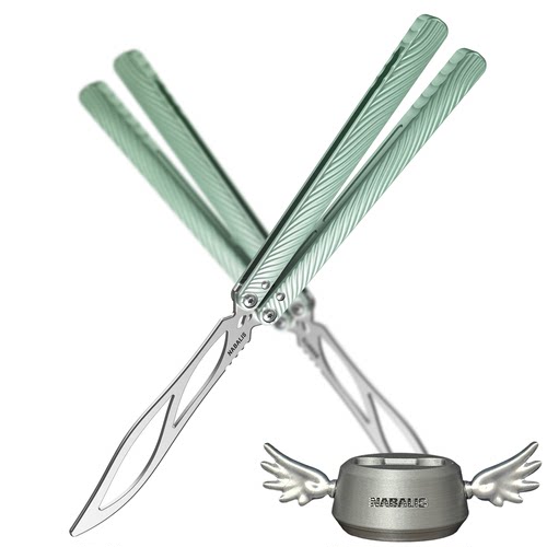 Nabalis-wing蝴蝶刀花式铝合金玩具冠绝天balisong安全未开刃