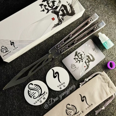 序列 追风 soar蝴蝶刀 冠绝天清影观风联名 铆钉三明治花式未开刃