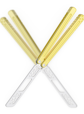 Nabalis奶酪 蝴蝶刀花式玩具特氟龙涂层冠绝天balisong安全未开刃