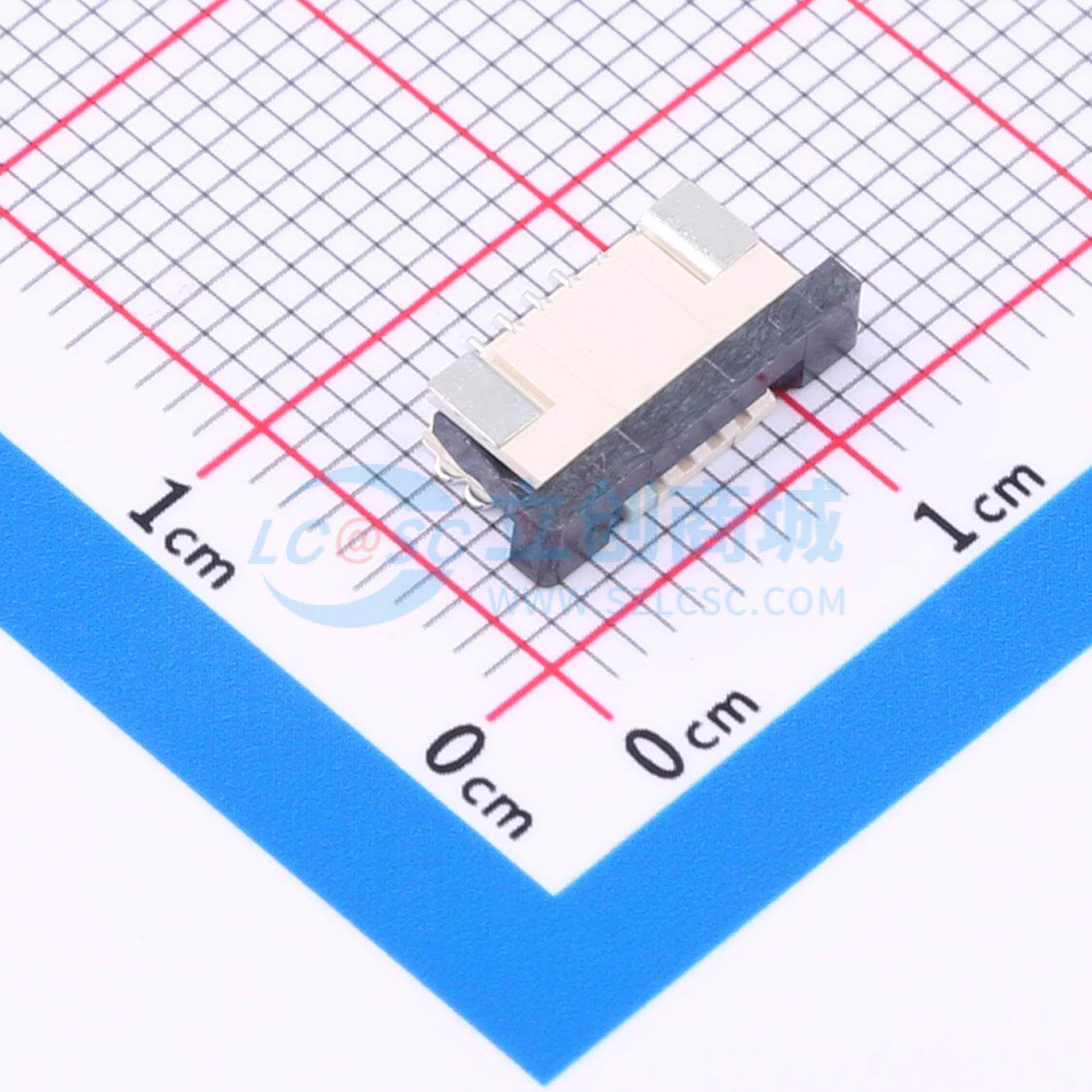 连接器 FPC-1.0LX-04PH25 SMD,P=1mm,卧贴 抽屉式 4P 下接