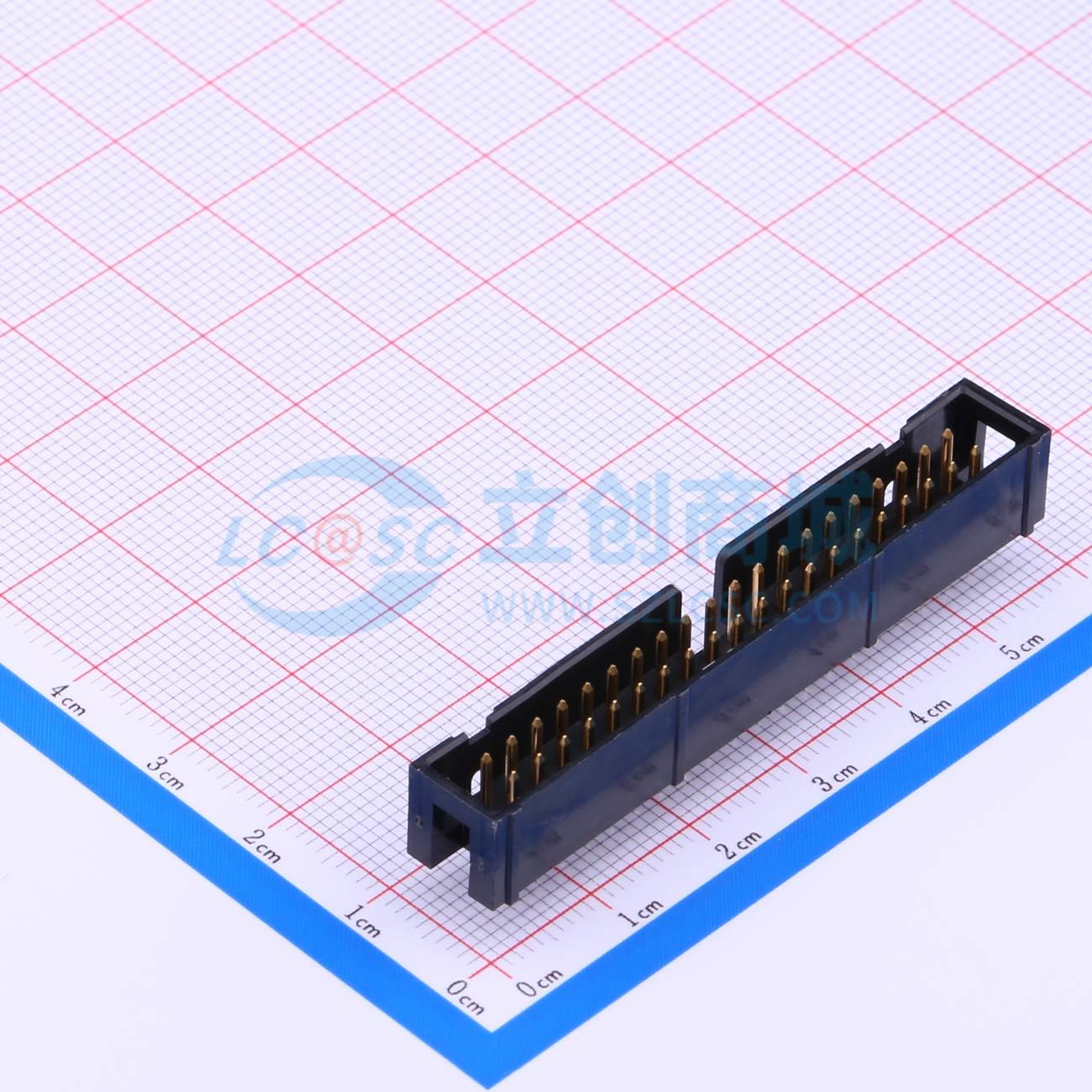 连接器 XG4C-4031 插件,P=2.54mm 2x20P 简牛座