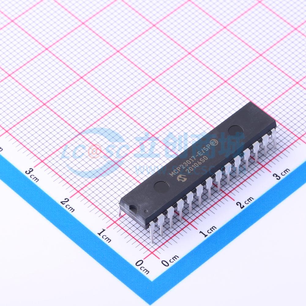 I/O扩展器 MCP23017-E/SP SPDIP-28 原装正品 电子元器件配单
