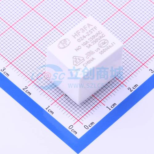 功率继电器 HF3FA/024-ZSTF 插件,15.2x19mm 5 24V 电子元器件