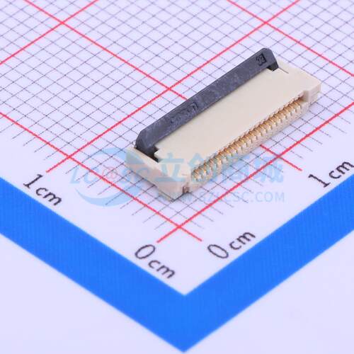 连接器 XF2M-2215-1A SMD,P=0.5mm,卧贴 22P 双侧触点/上下接