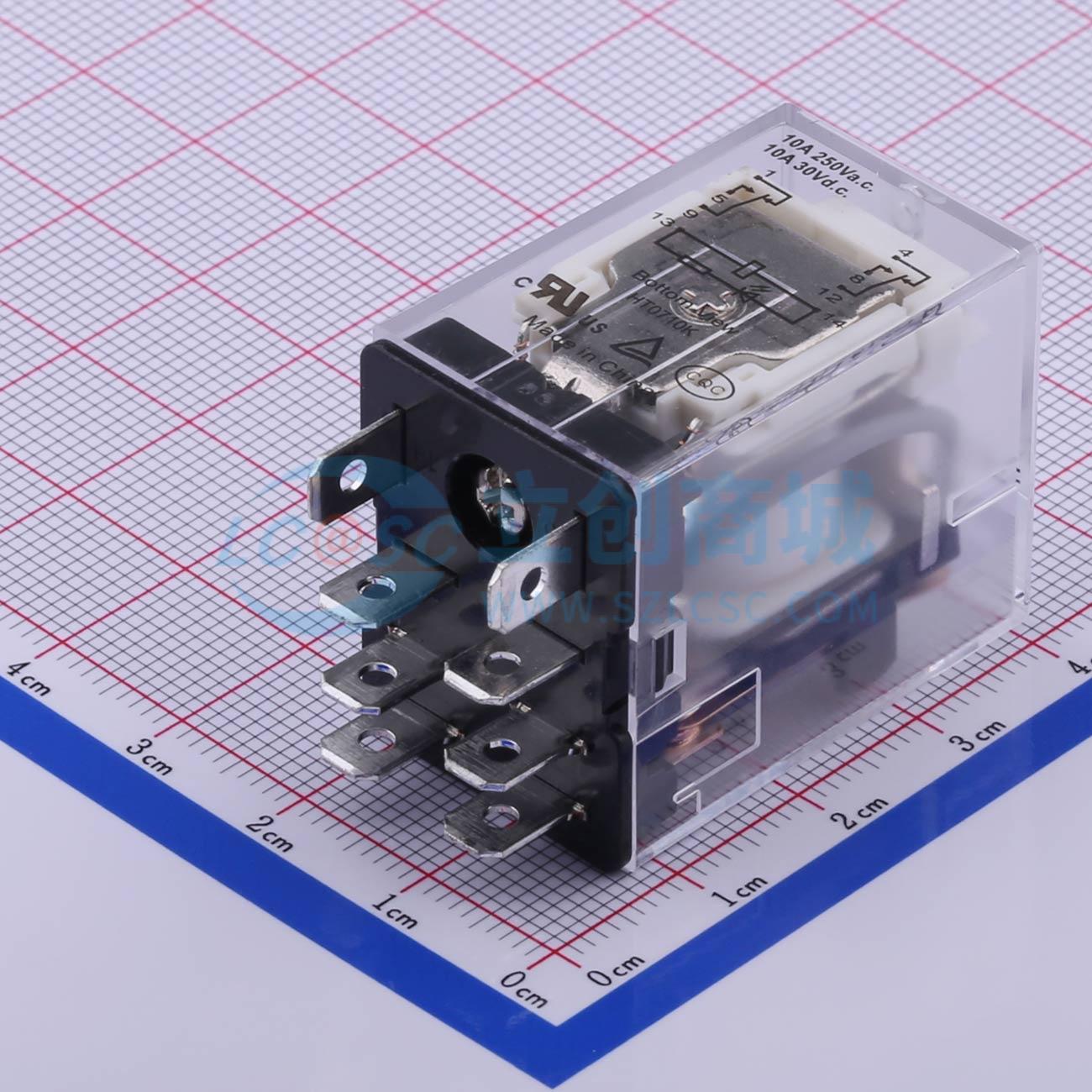功率继电器 HF13F/012-2Z1D 插件,21.5x28mm 8 12V 电子元器件