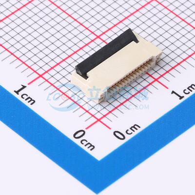 连接器 FPC-0.5HF-15PWBR-H20 SMD,P=0.5mm,卧贴 翻盖式 15P 双侧