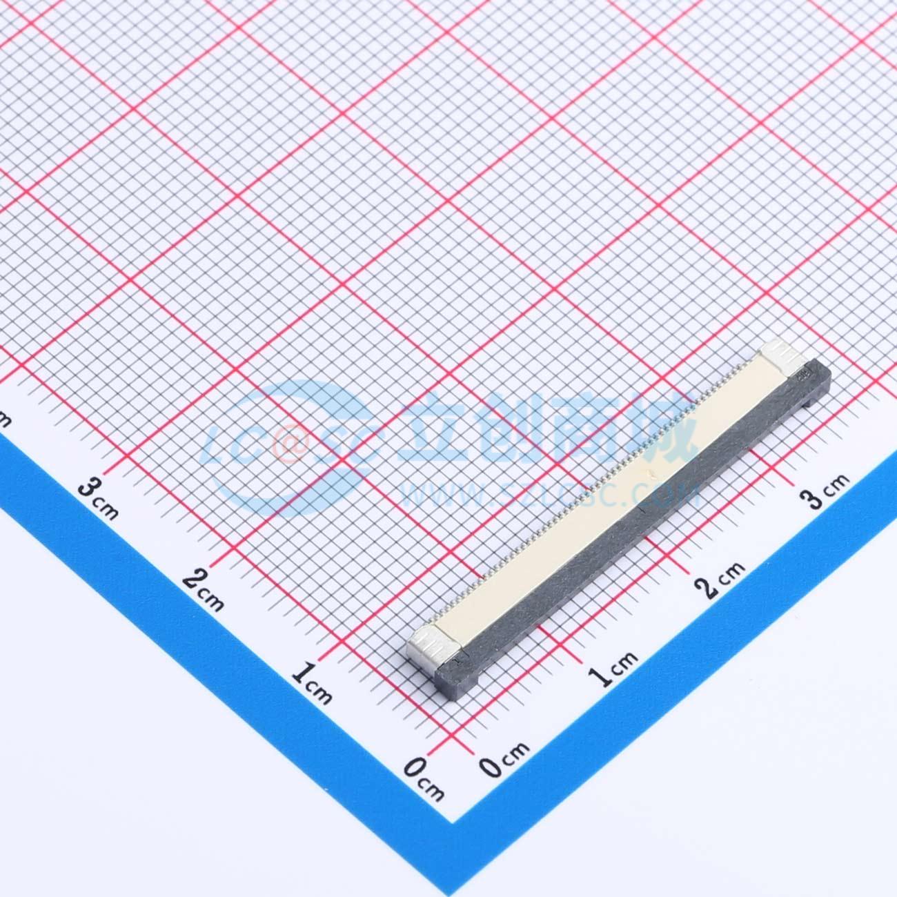 连接器 FPC-0.5LX-60PH20 SMD,P=0.5mm,卧贴 抽屉式 60P 下接
