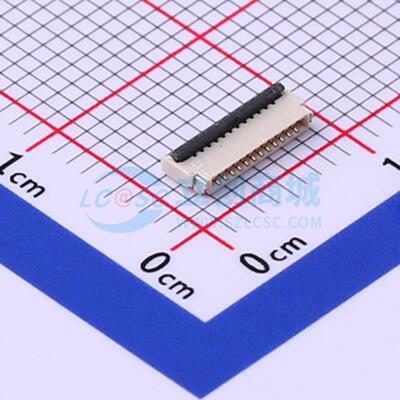 连接器 X05A10H12G SMD,P=0.5mm,卧贴 翻盖式 12P 双侧触点/上下