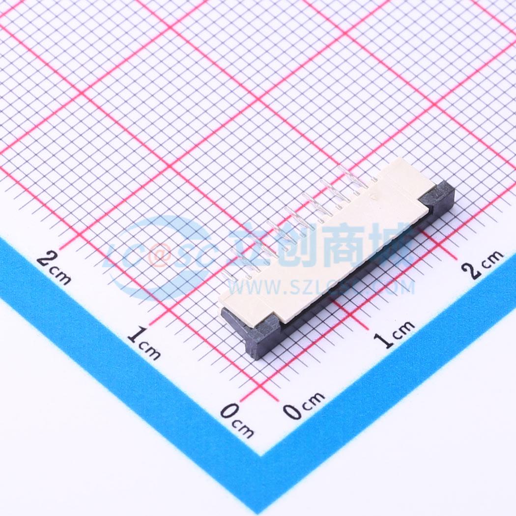 连接器 1.0K-H-15P 插件,P=1mm(交错脚) 抽屉式 15P 单侧触点/垂