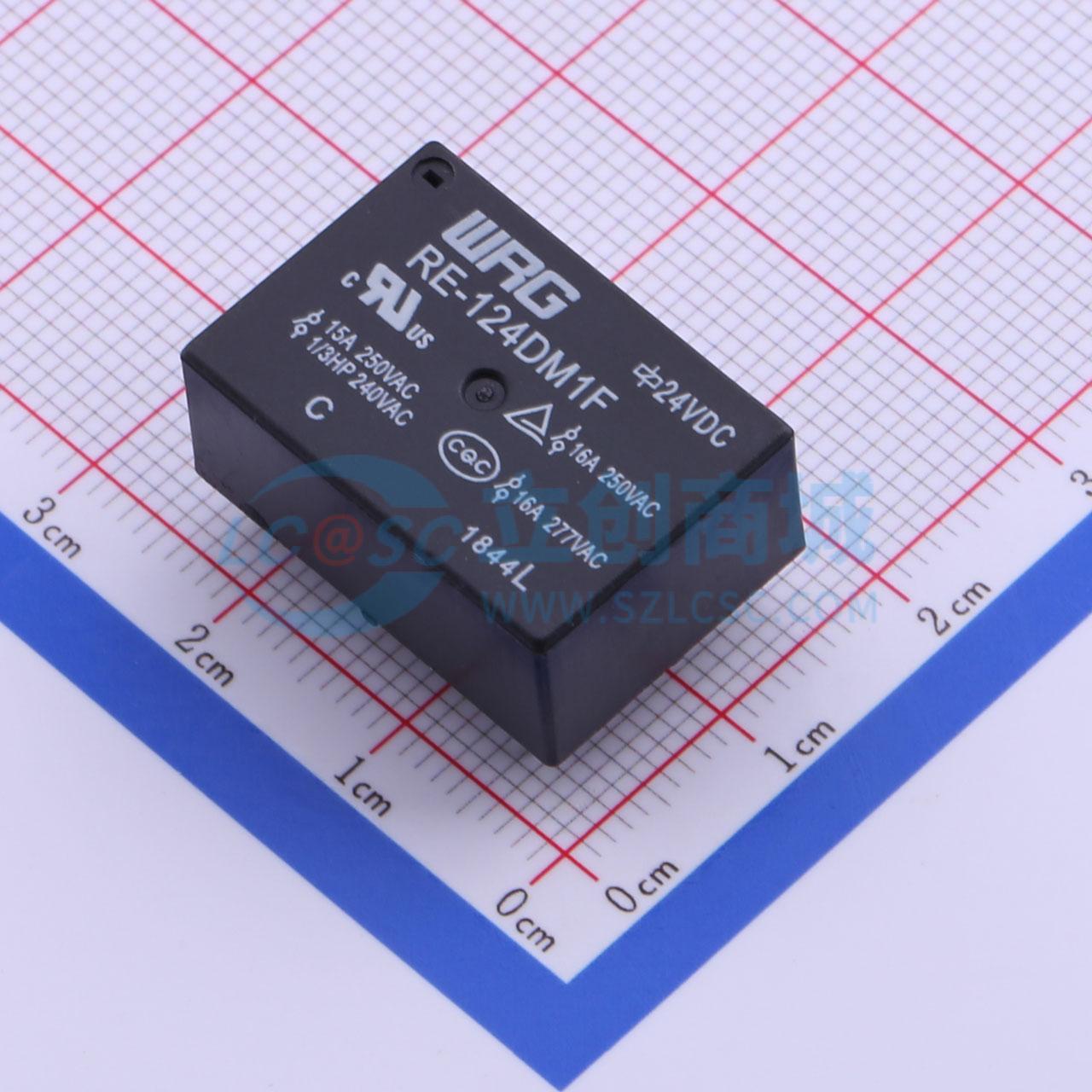 功率继电器 RE-124DM1F 插件,16.1x23mm 4 原装 电子元器件配单