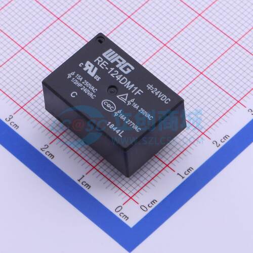 功率继电器 RE-124DM1F 插件,16.1x23mm 4 原装 电子元器件配单