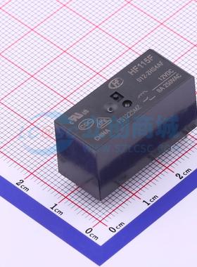 功率继电器 HF115F/012-2HS4AF DIP,12.7x29mm 8 12V 电子元器件