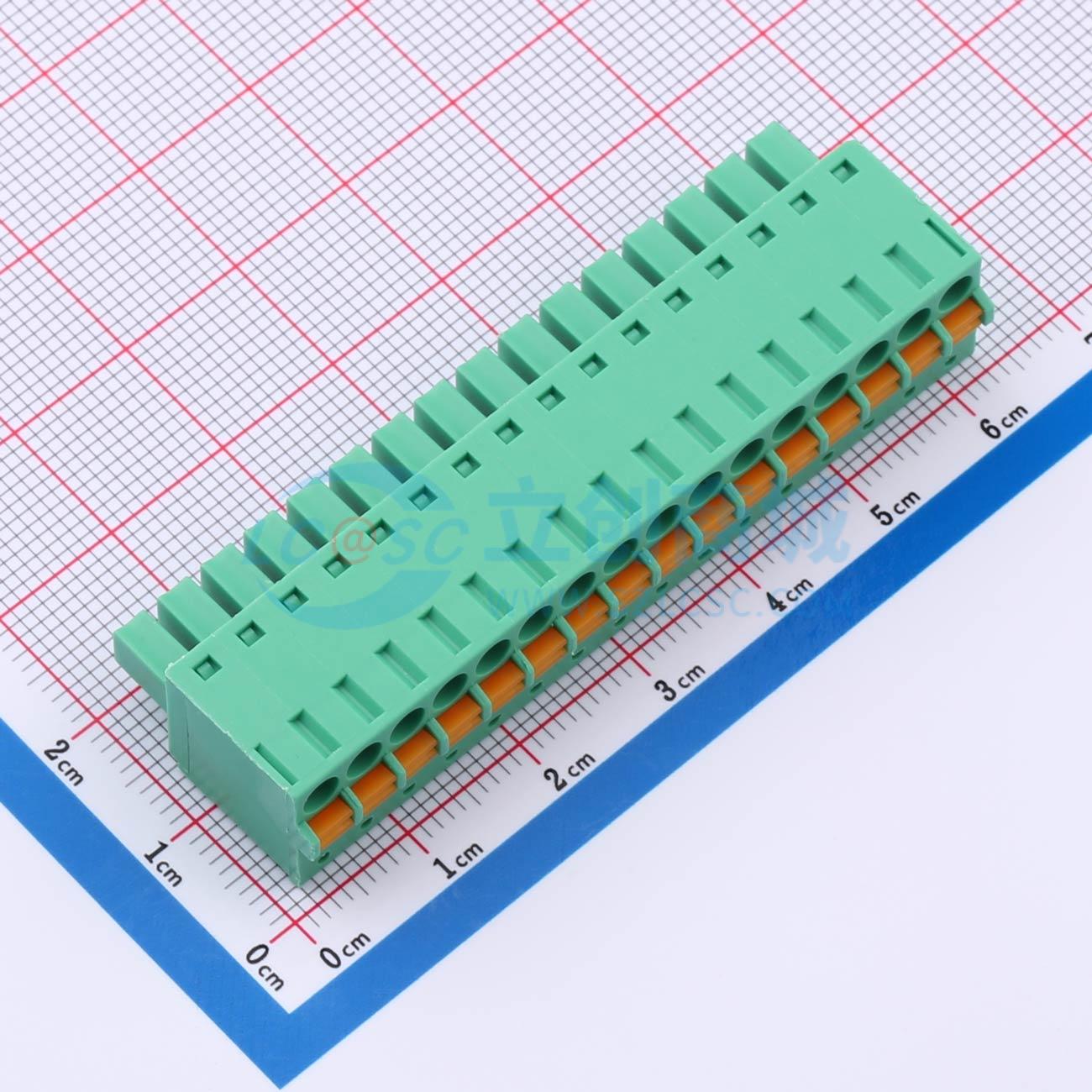 插拔式接线端子 MX15EDGKD-3.81-16P-GN01-Cu-A P=3.81mm 原装