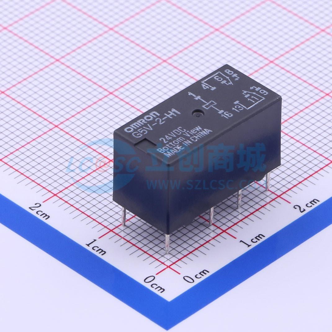 信号继电器 G5V-2-H1 DC24 DIP,10.1x20.5mm 24V 电子元器件配单
