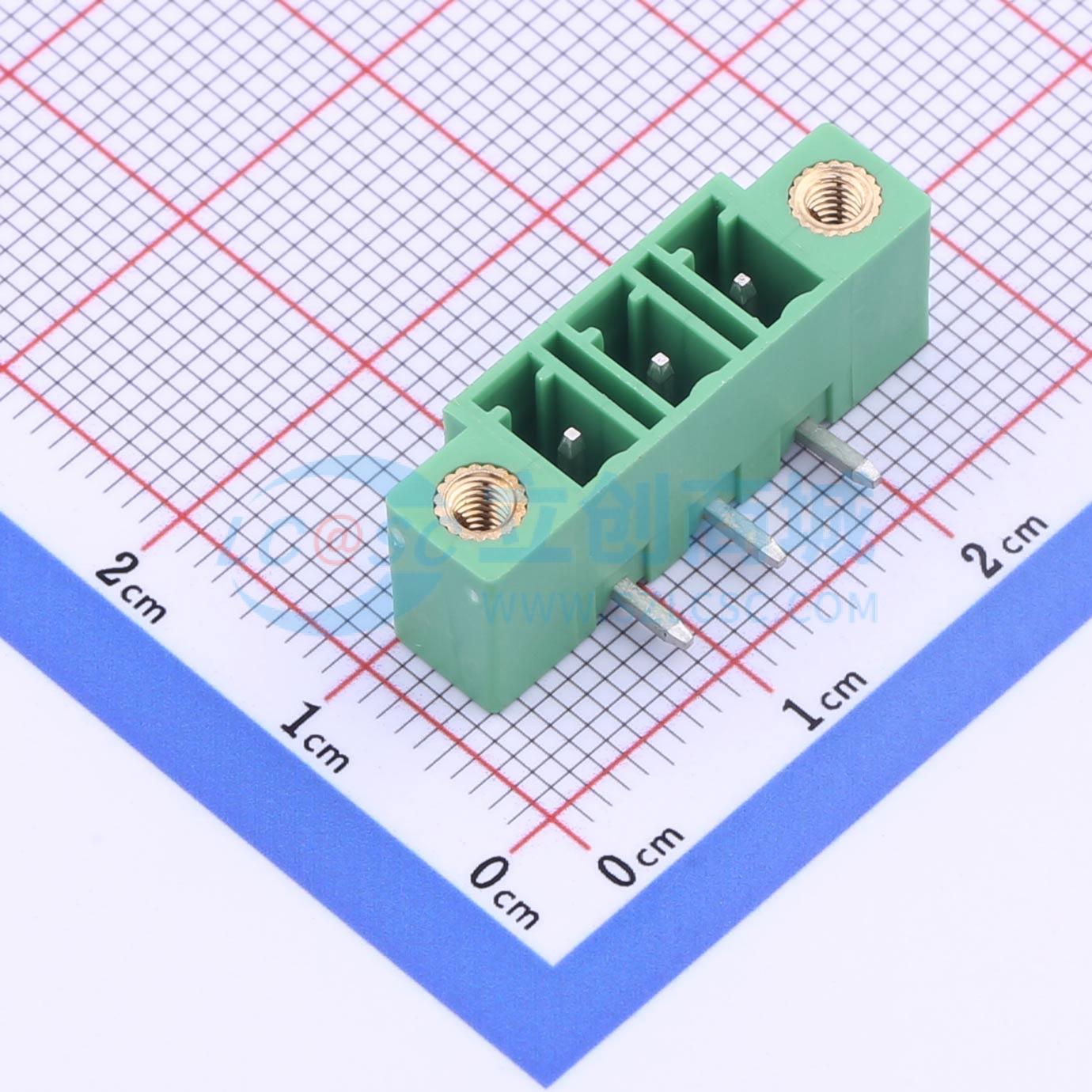 插拔式接线端子 DB1ERM-5.08-3P-GN 弯插,P=5.08mm 电子元器件