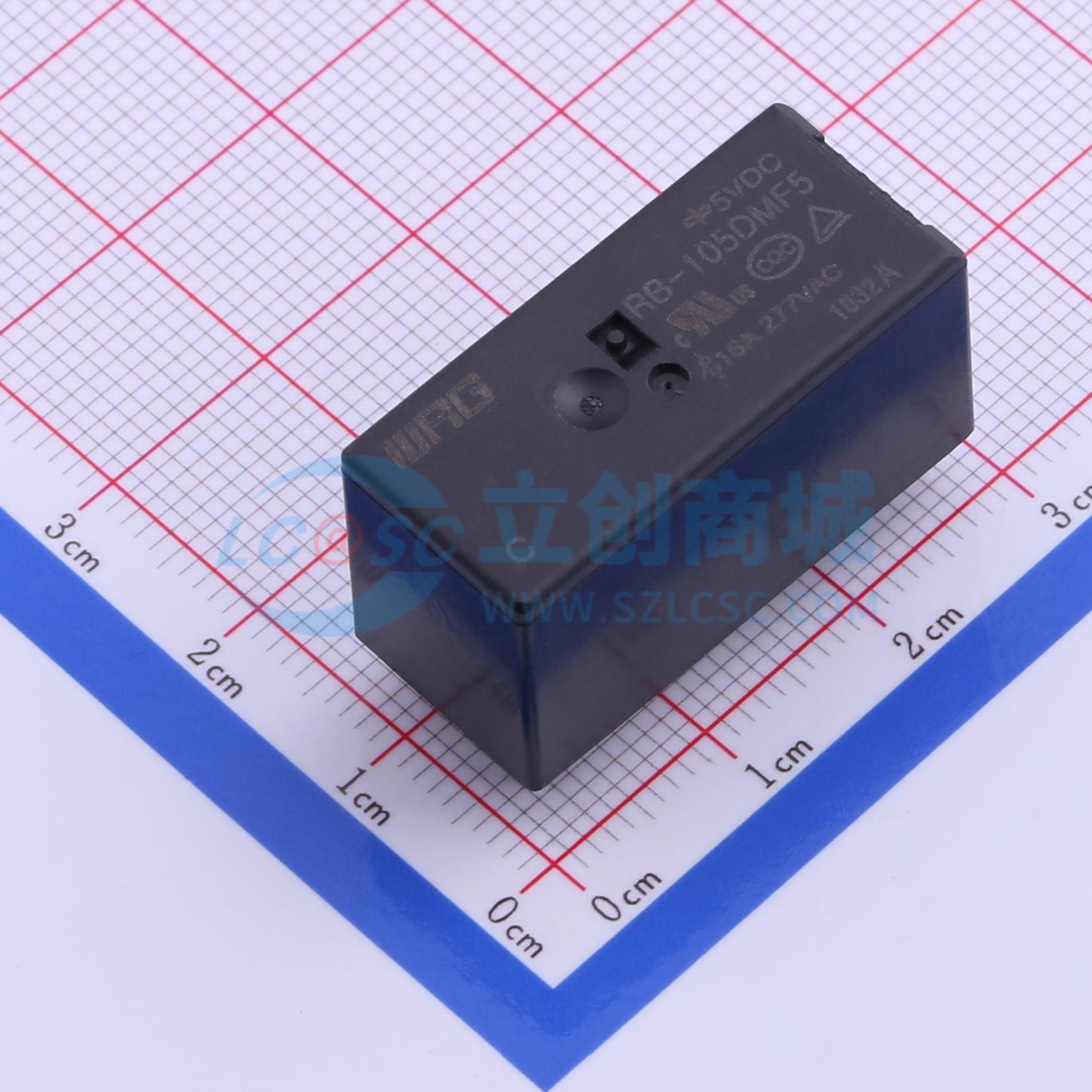功率继电器 RB-105DMF5 DIP,12.6x28.9mm 6 原装 电子元器件配单