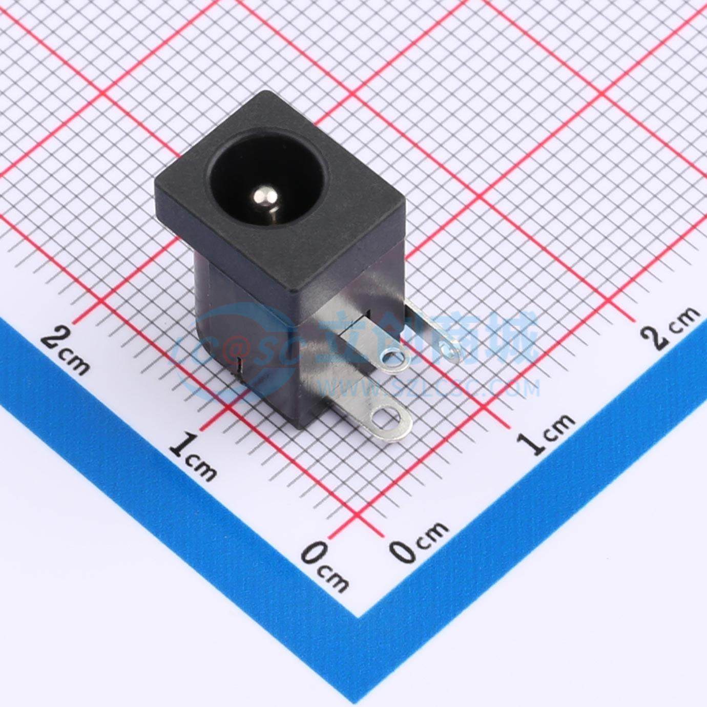 5个 DC电源连接器 DC-005QB-2.0-PU-B 插件 2mm 6.4mm 电子配单