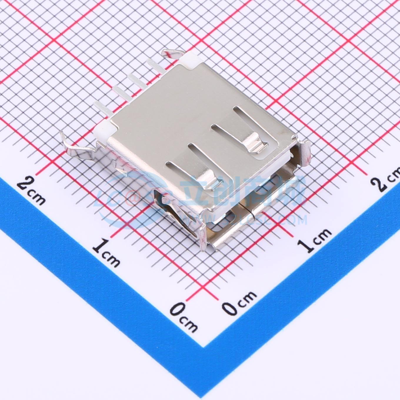 USB连接器 DS1095-10-WNB0 插件 母 4P 原装正品 电子元器件配单