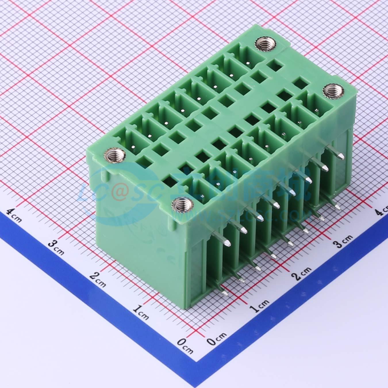 插拔式接线端子 KF2EDGRHM-3.81-2*8P 弯插,P=3.81mm 板端/插座-